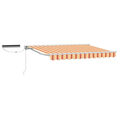 Electric Retractable Awning Yellow, Orange and White 3 x 2.5 m