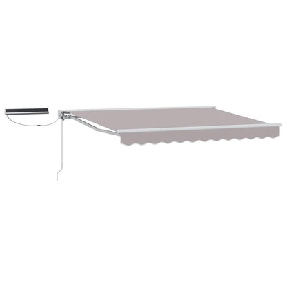 Electric Retractable Awning Light Grey and White 3 x 2.5 m