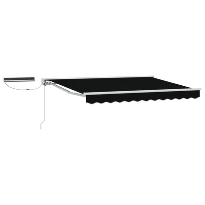 Electric Retractable Awning Black and White 3.5 x 2.5 m
