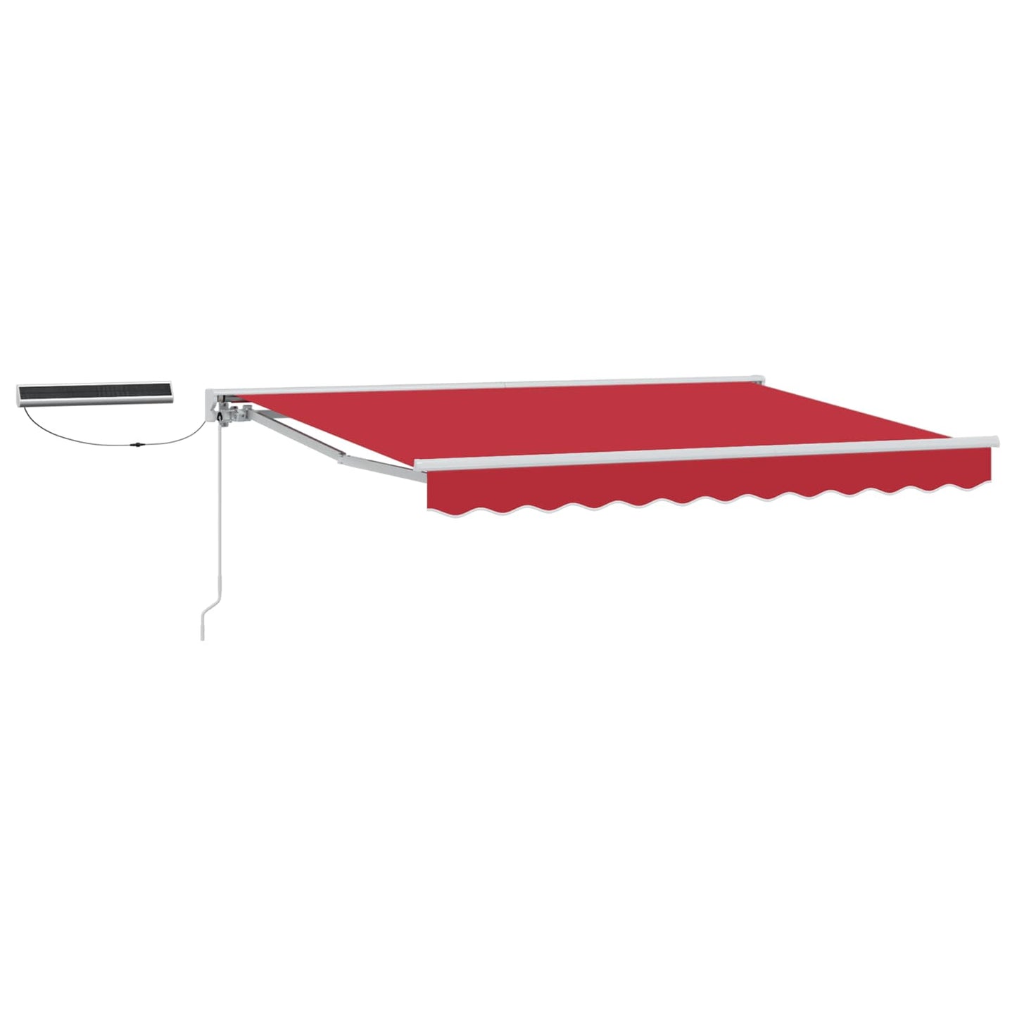 Electric Retractable Awning Red and White 3.5 x 2.5 m