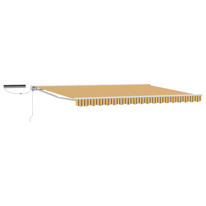 Electric Retractable Awning Yellow, Grey and White 4 x 3 m