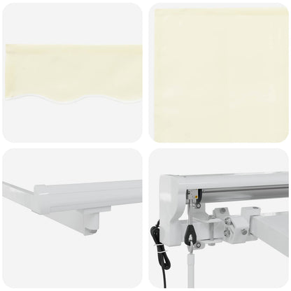 Electric Retractable Awning Cream and White 4 x 3.5 m