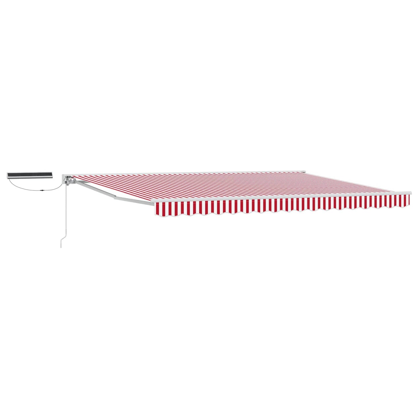 Electric Retractable Awning Red and White 4 x 3.5 m