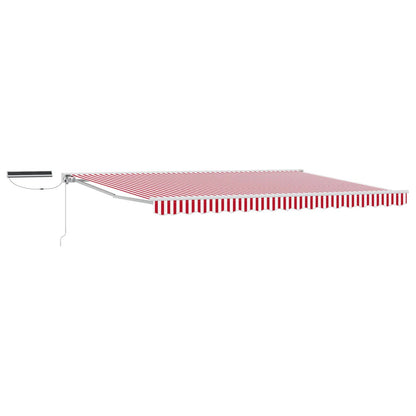 Electric Retractable Awning Red and White 4 x 3.5 m