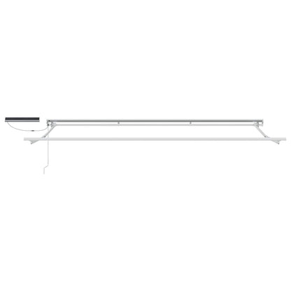 Electric Retractable Awning Brown and White 4.5 x 3 m