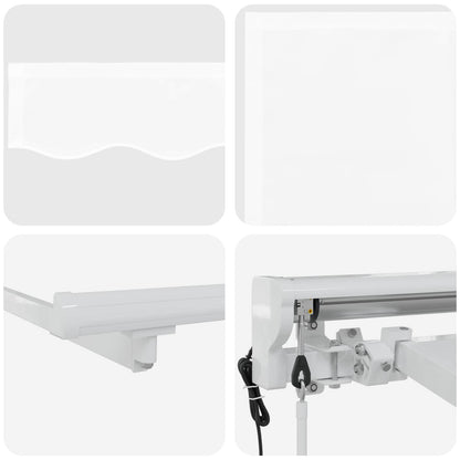 Electric Retractable Awning White 4.5 x 3 m