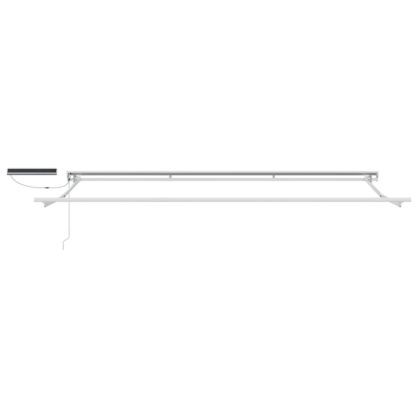 Electric Retractable Awning Beige and White 4.5 x 3.5 m