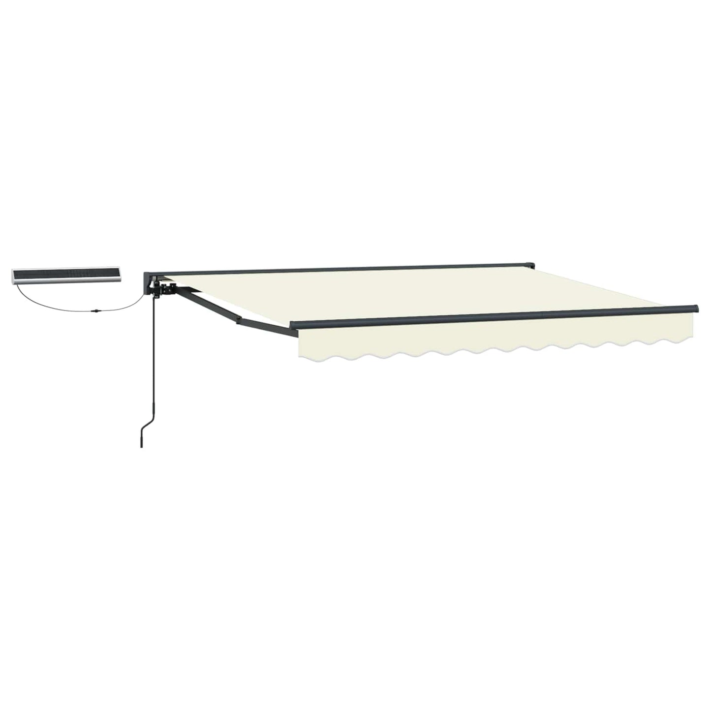 Electric Retractable Awning Cream and Anthracite 2.5 x 2 m