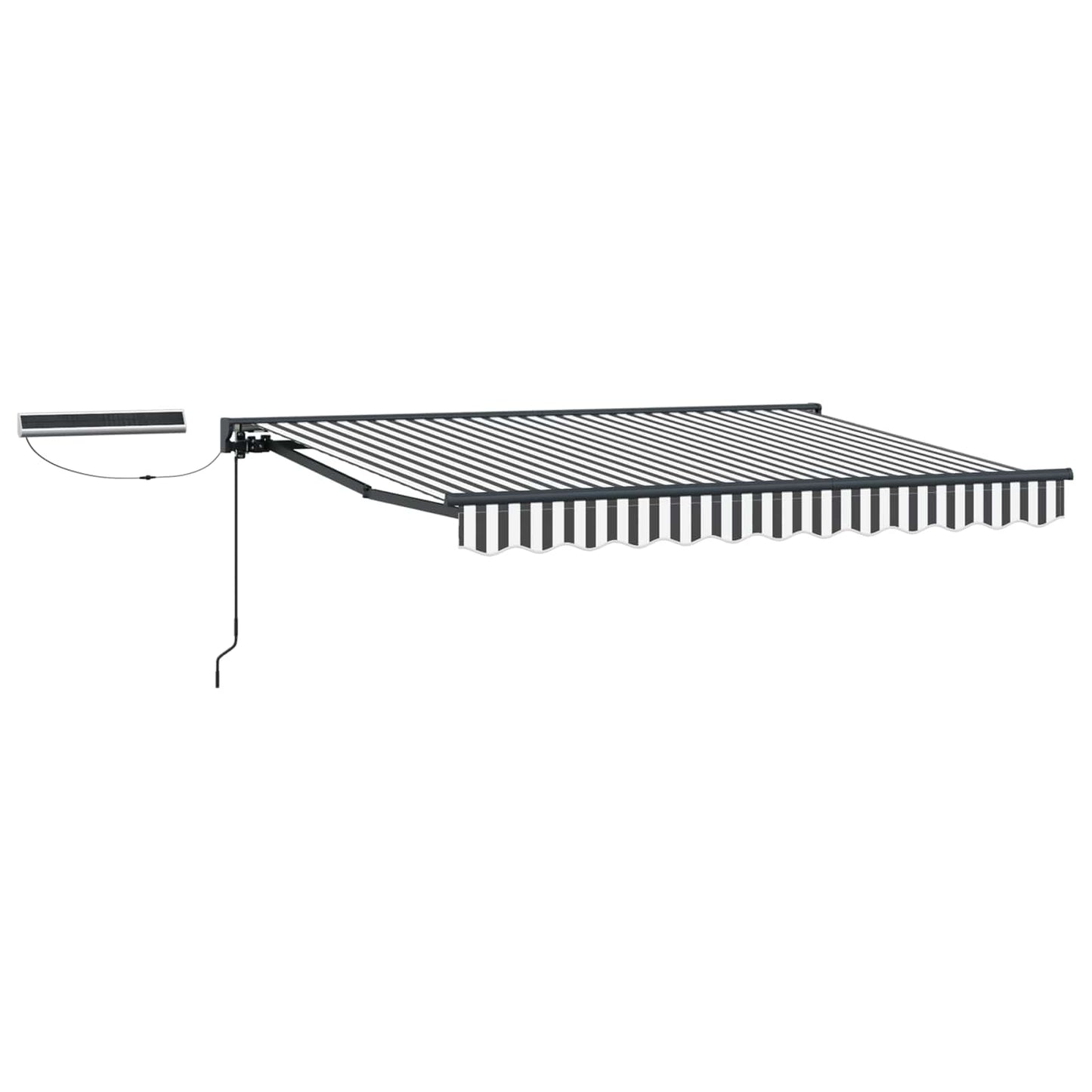Electric Retractable Awning Anthracite and White 3 x 2 m