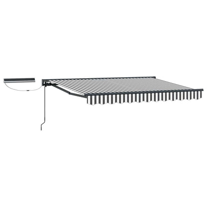 Electric Retractable Awning Anthracite and White 3 x 2 m