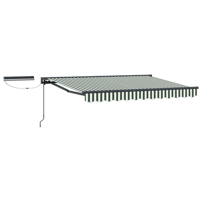 Electric Retractable Awning Green, White and Anthracite 3 x 2 m