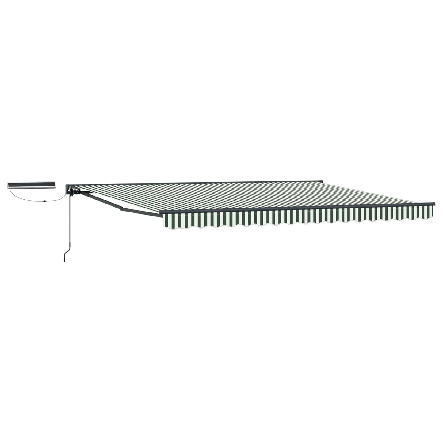 Electric Retractable Awning Green, White and Anthracite 4 x 2 m