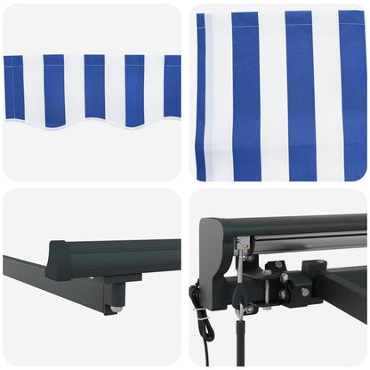 Electric Retractable Awning 3 x 2.5 m Polyester with PU coating