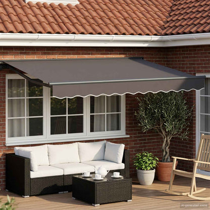 Electric Retractable Awning Anthracite 3 x 2.5 m