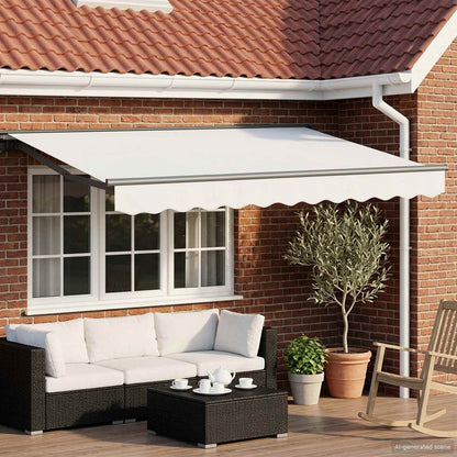 Electric Retractable Awning White and Anthracite 3 x 2.5 m