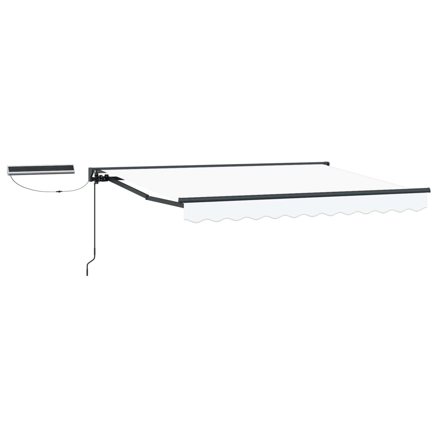 Electric Retractable Awning White and Anthracite 3 x 2.5 m