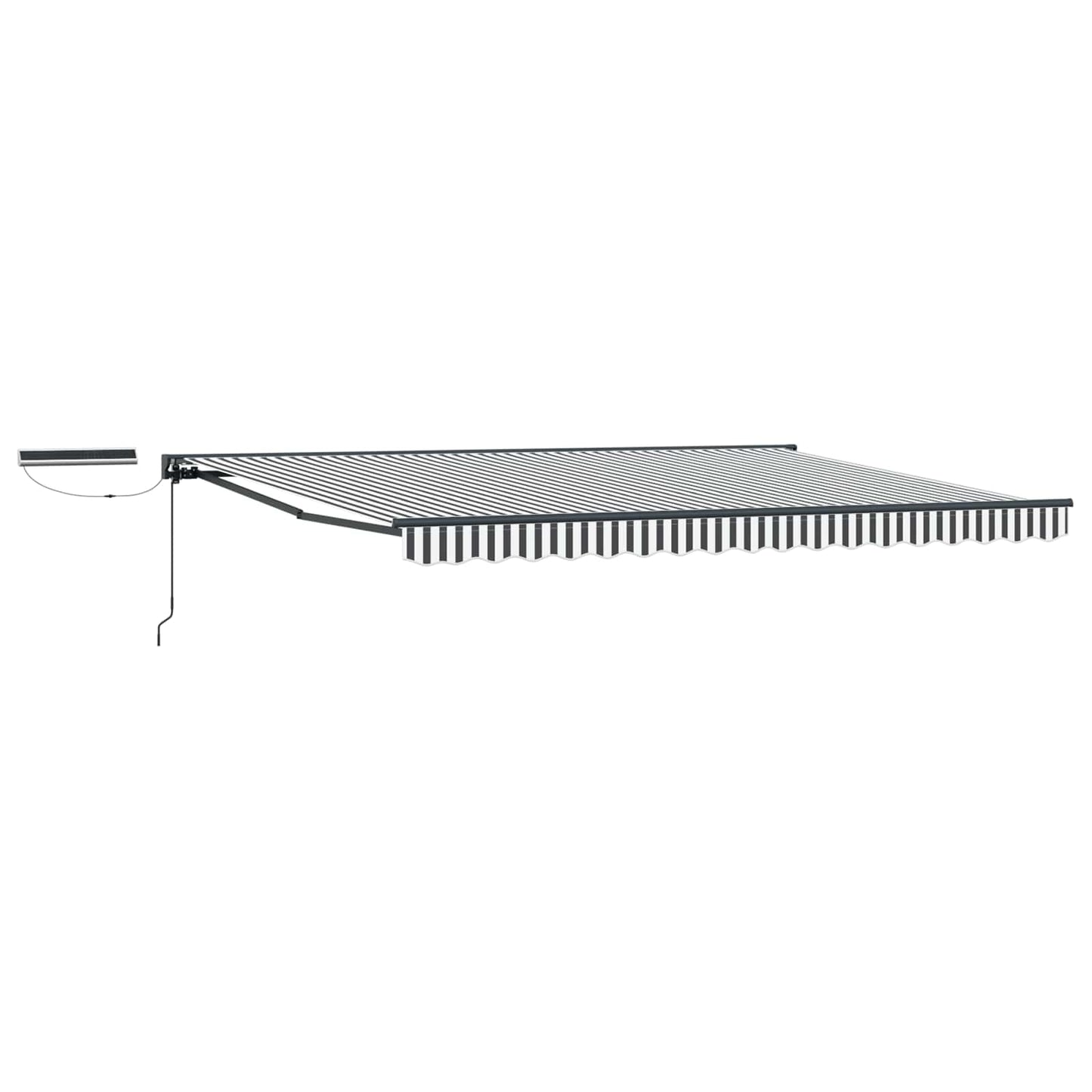 Electric Retractable Awning Anthracite and White 4 x 3 m