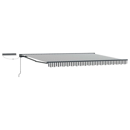 Electric Retractable Awning Anthracite and White 4 x 3 m