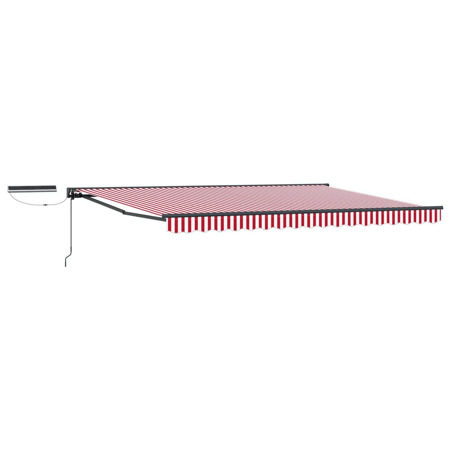 Electric Retractable Awning Red, White and Anthracite 4 x 3 m