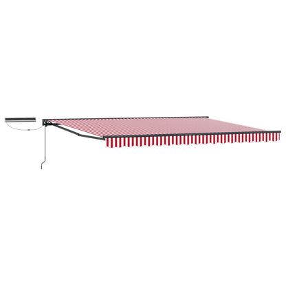 Electric Retractable Awning Red, White and Anthracite 4 x 3 m