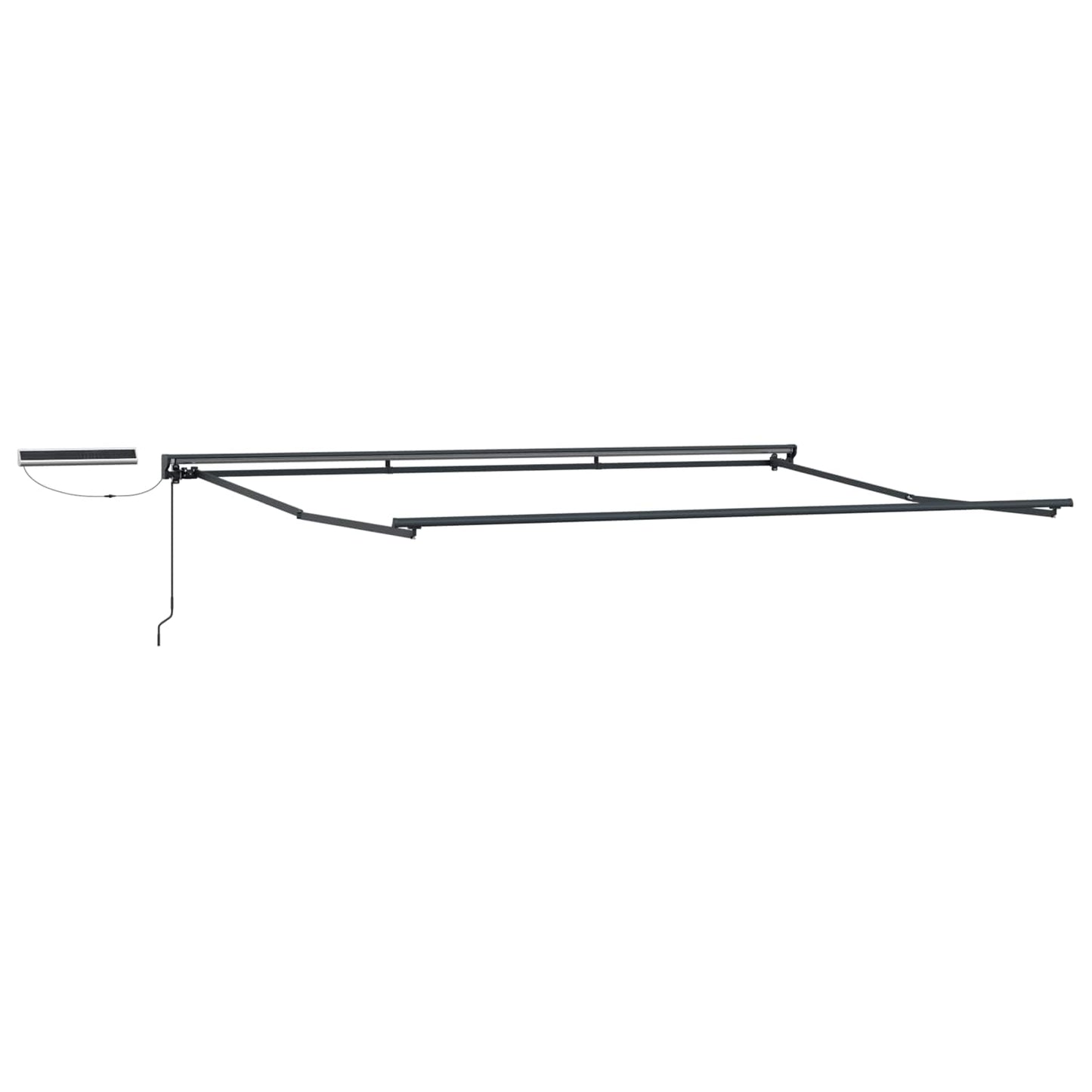 Electric Retractable Awning Anthracite and White 4 x 3.5 m