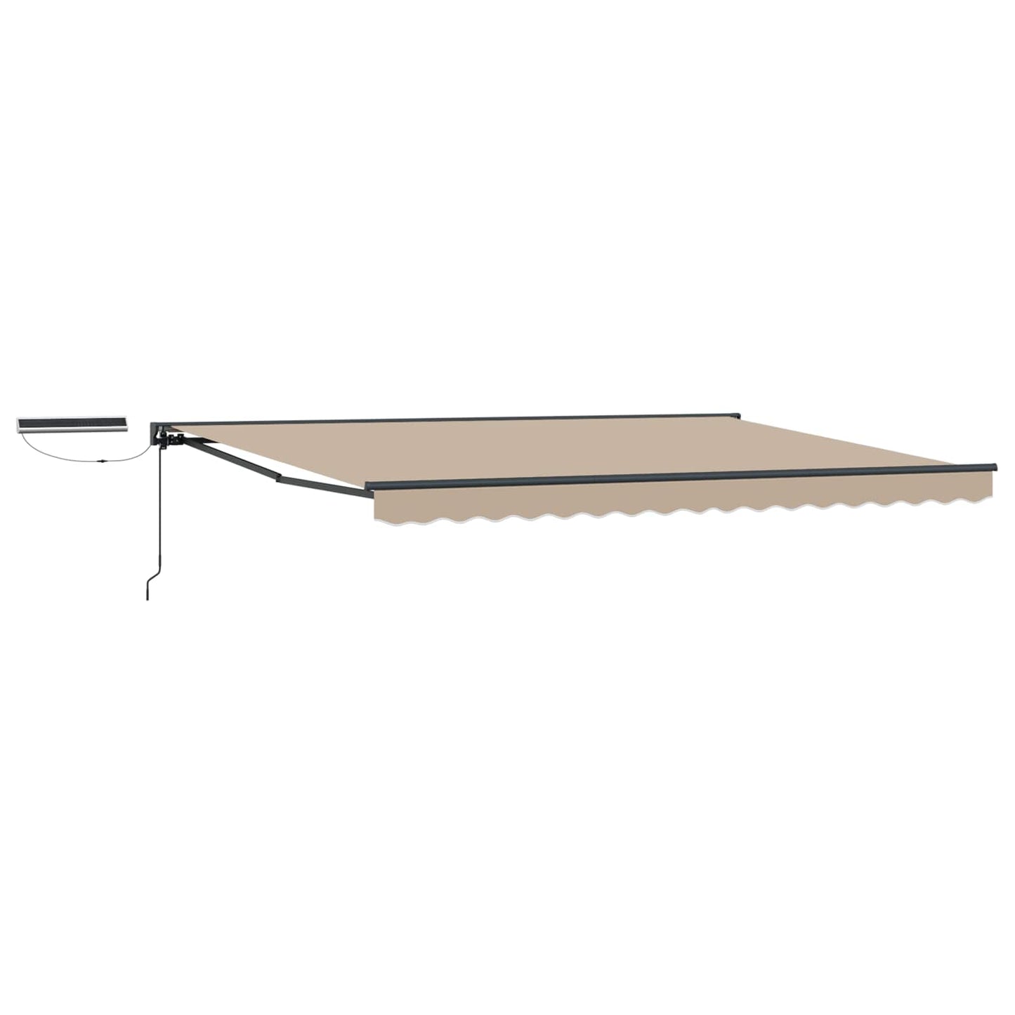 Electric Retractable Awning Beige and Anthracite 4 x 3.5 m