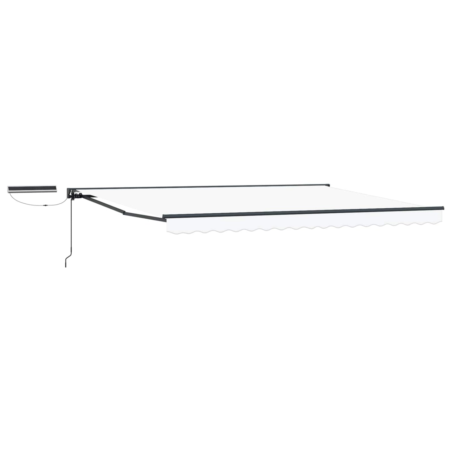 Electric Retractable Awning White and Anthracite 4 x 3.5 m