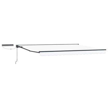 Electric Retractable Awning White and Anthracite 4.5 x 3.5 m