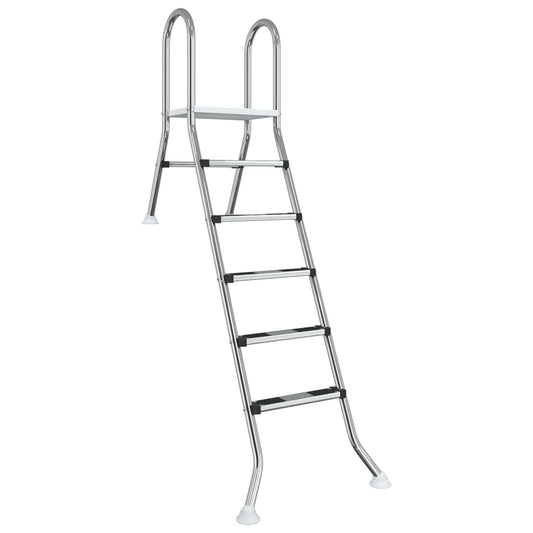 Partially in-Ground Pool Ladder 222 x 128 cm 5-Step