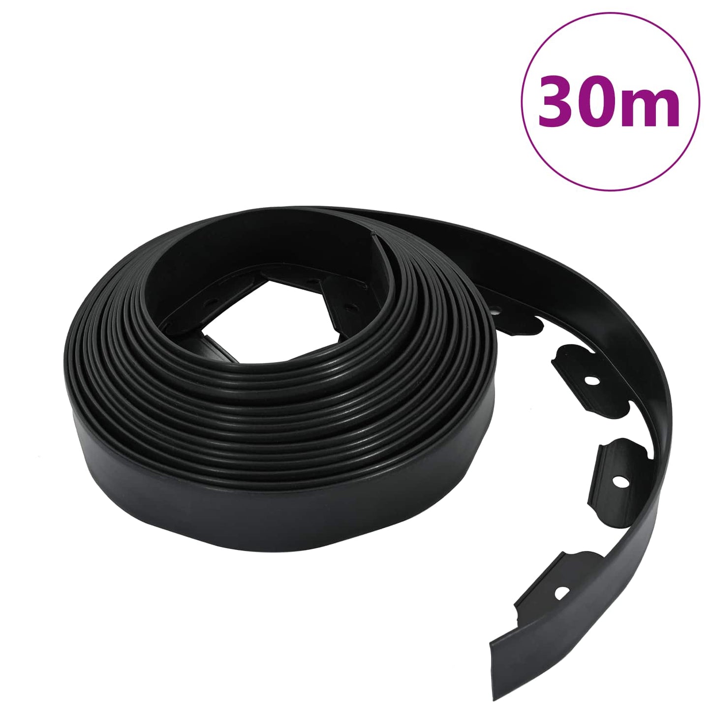 Lawn Edgings Black 3000 x 4 x 5 cm Plastic