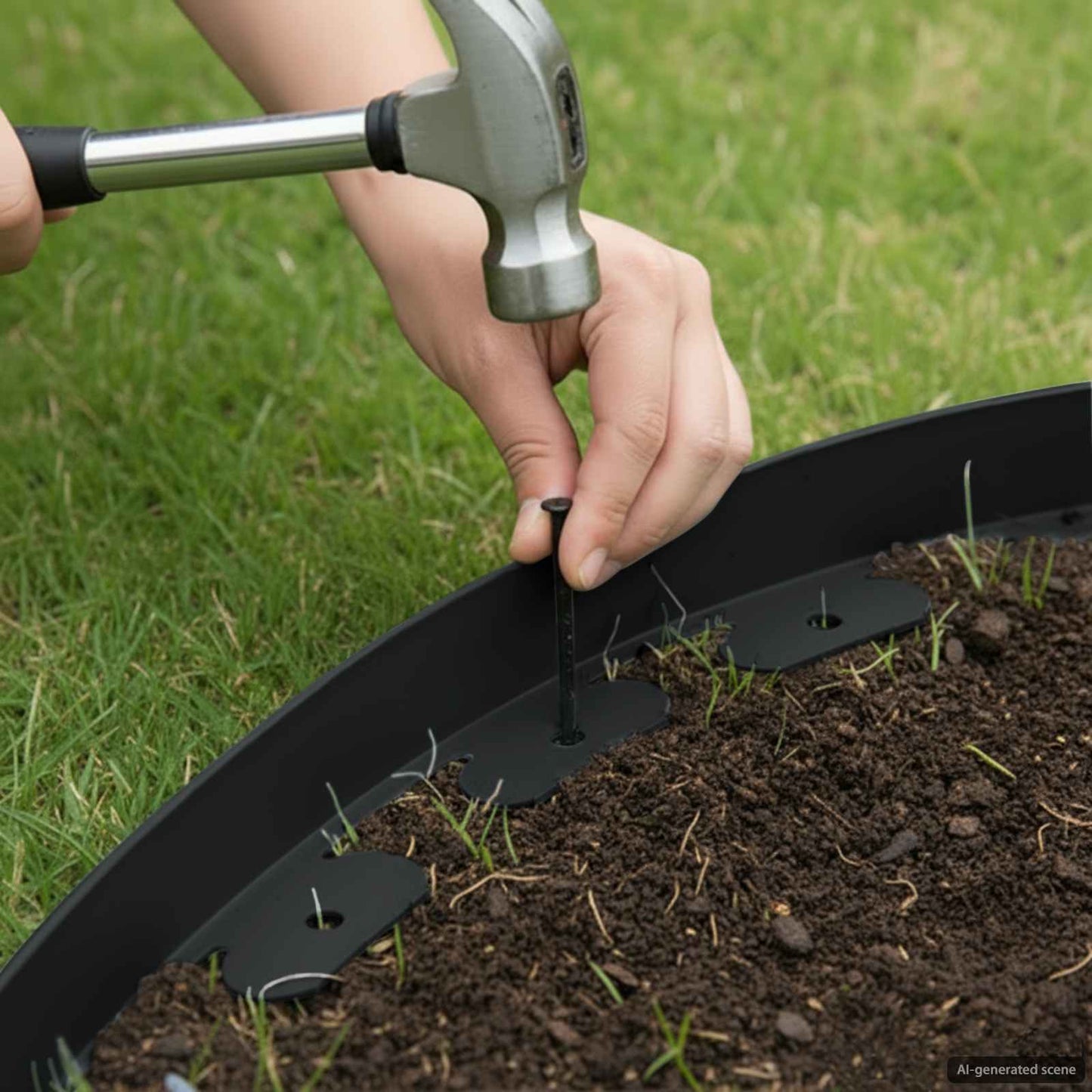 Lawn Edgings Black 5000 x 4 x 5 cm Plastic