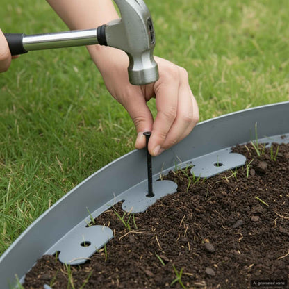 Lawn Edgings Grey 1000 x 4 x 5 cm Plastic