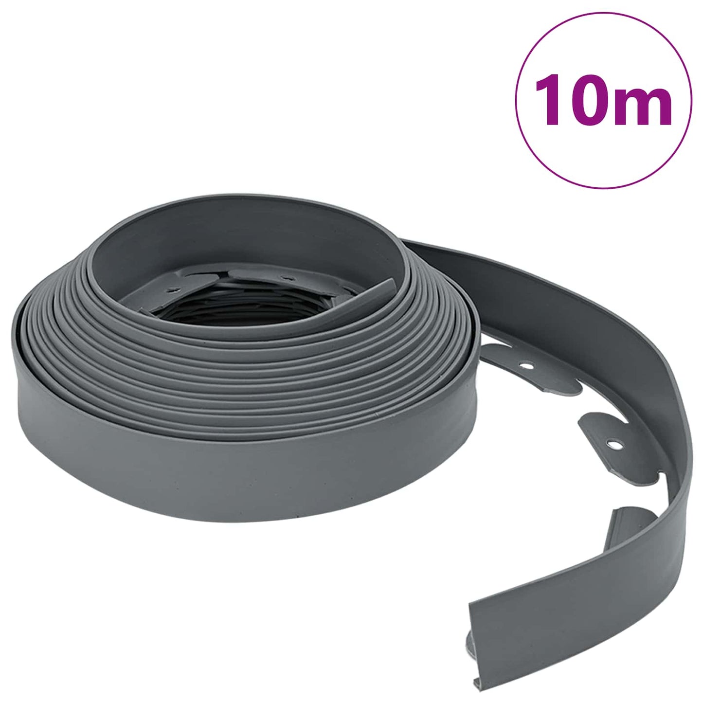 Lawn Edgings Grey 1000 x 4 x 5 cm Plastic