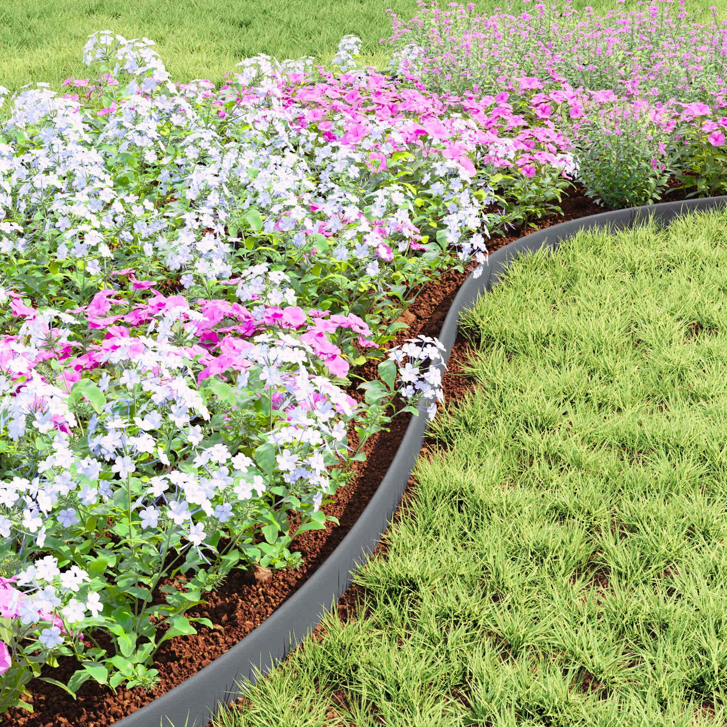 Lawn Edgings Grey 5000 x 4 x 5 cm Plastic