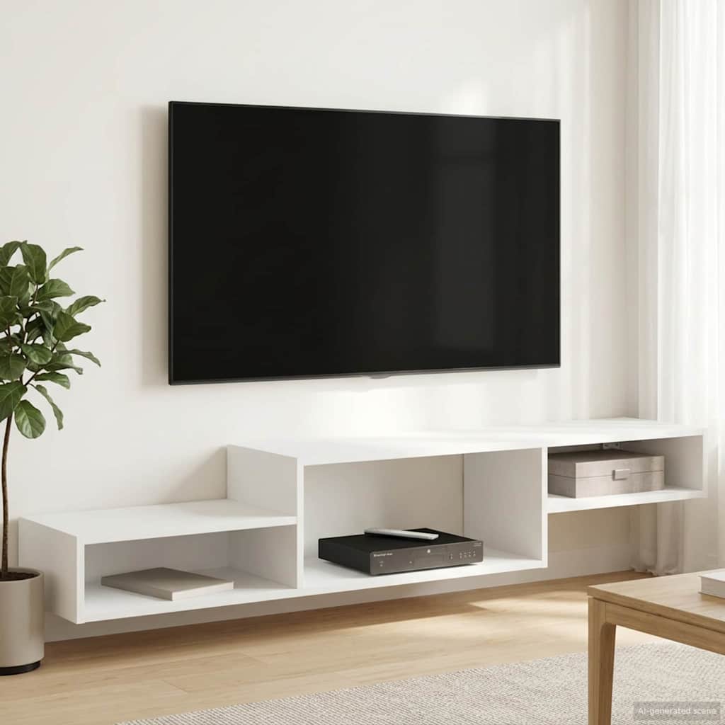 Wall-mounted TV Cabinet Wall-Mounted White 150 x 28 x 26 cm