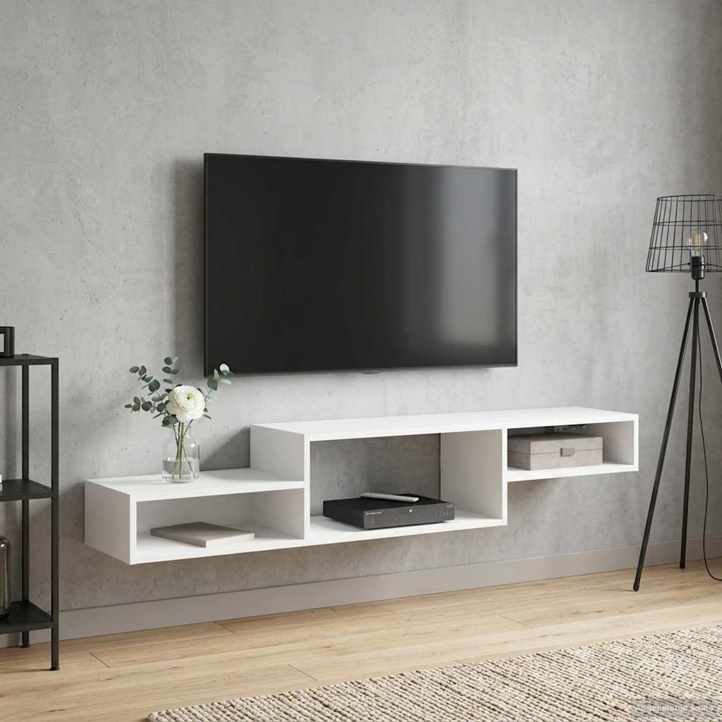 Wall-mounted TV Cabinet Wall-Mounted White 150 x 28 x 26 cm