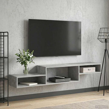 Wall-mounted TV Cabinet Wall-Mounted Concrete Grey