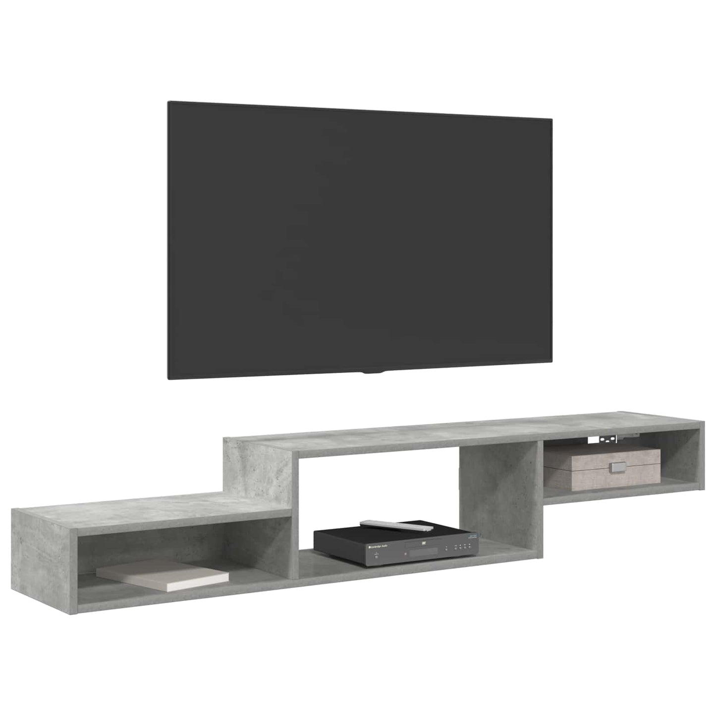 Wall-mounted TV Cabinet Wall-Mounted Concrete Grey