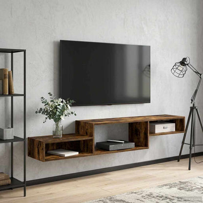 Wall-mounted TV Cabinet Wall-Mounted Smoked Oak