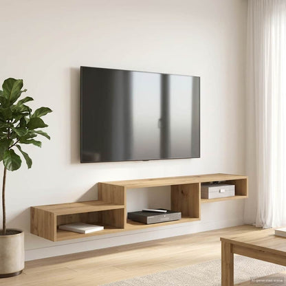 Wall-mounted TV Cabinet Wall-Mounted Artisan Oak