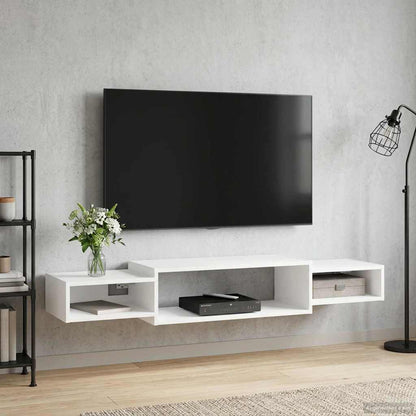 Wall-mounted TV Cabinet Wall-Mounted White 140 x 28 x 21 cm