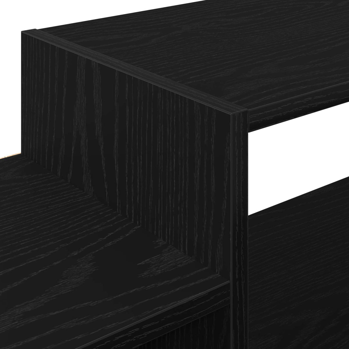 Wall-mounted TV Cabinet Wall-Mounted Black Oak 140 x 28 x 21 cm