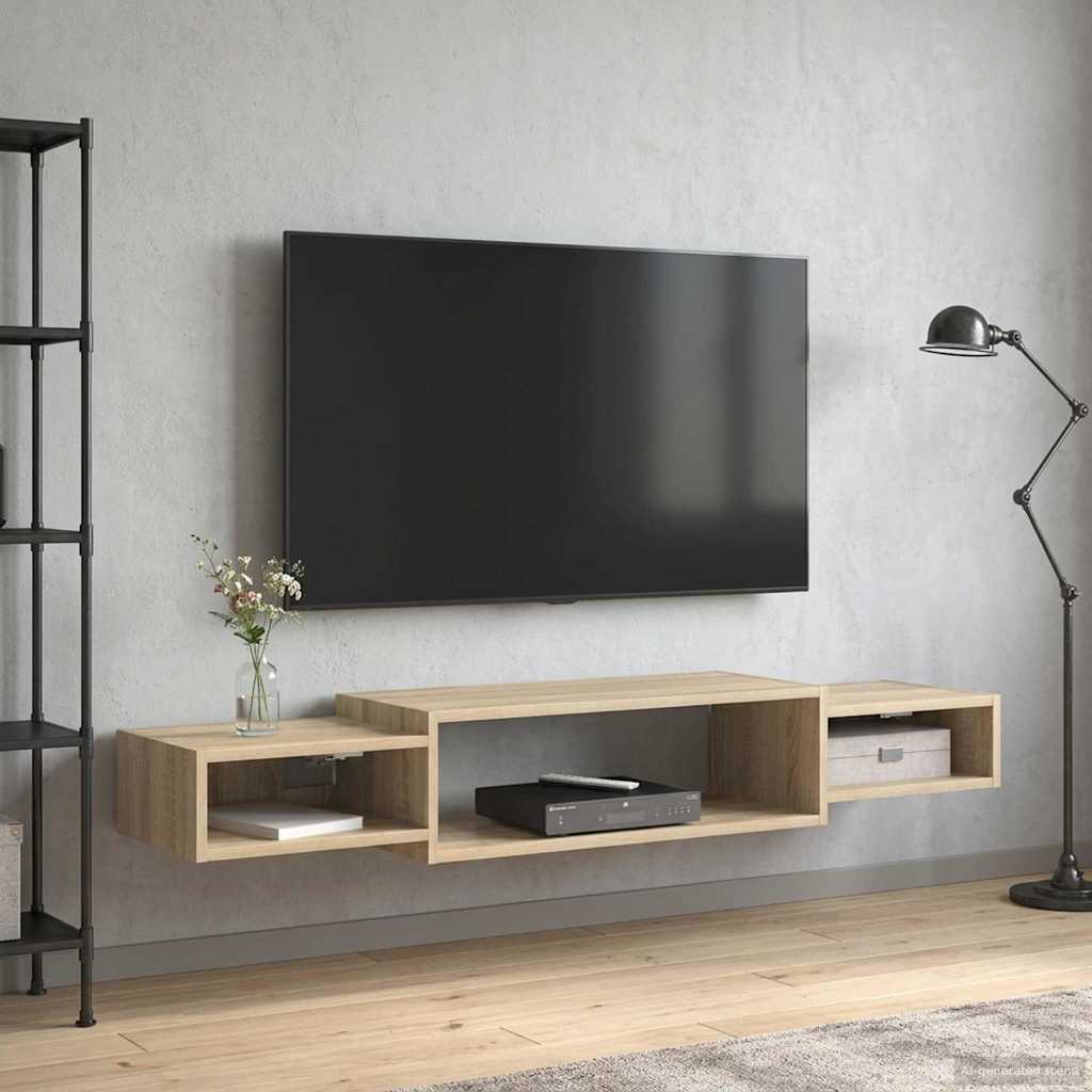 Wall-mounted TV Cabinet Wall-Mounted Sonoma Oak