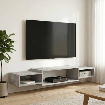 Wall-mounted TV Cabinet Wall-Mounted Concrete Grey