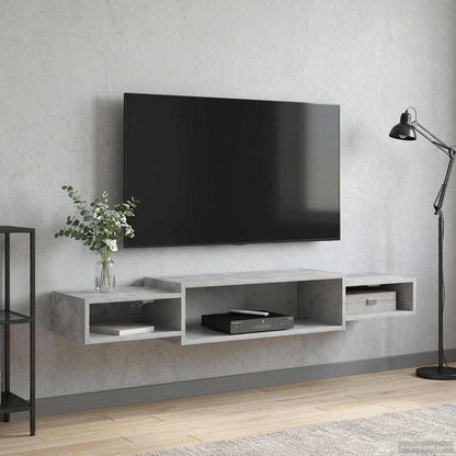 Wall-mounted TV Cabinet Wall-Mounted Concrete Grey