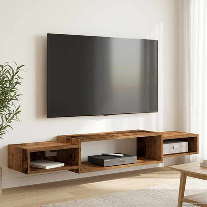 Wall-mounted TV Cabinet Wall-Mounted Old Wood 140 x 28 x 21 cm