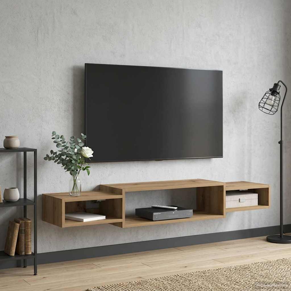 Wall-mounted TV Cabinet Wall-Mounted Artisan Oak