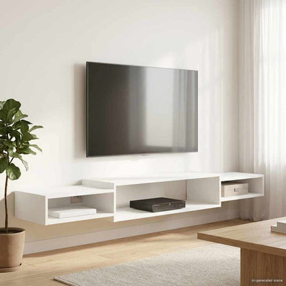 Wall-mounted TV Cabinet Wall-Mounted White 180 x 28 x 21 cm