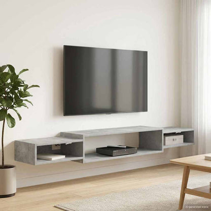 Wall-mounted TV Cabinet Wall-Mounted Concrete Grey