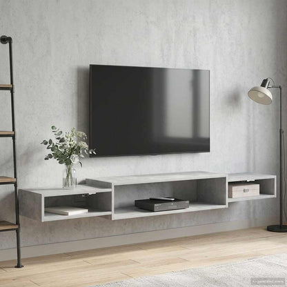 Wall-mounted TV Cabinet Wall-Mounted Concrete Grey